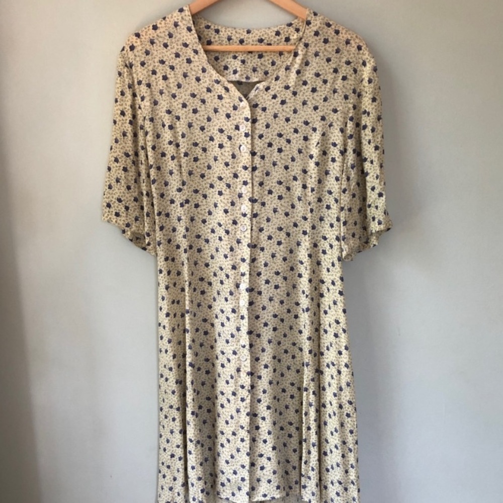 Vintage Grunge Floral Dress